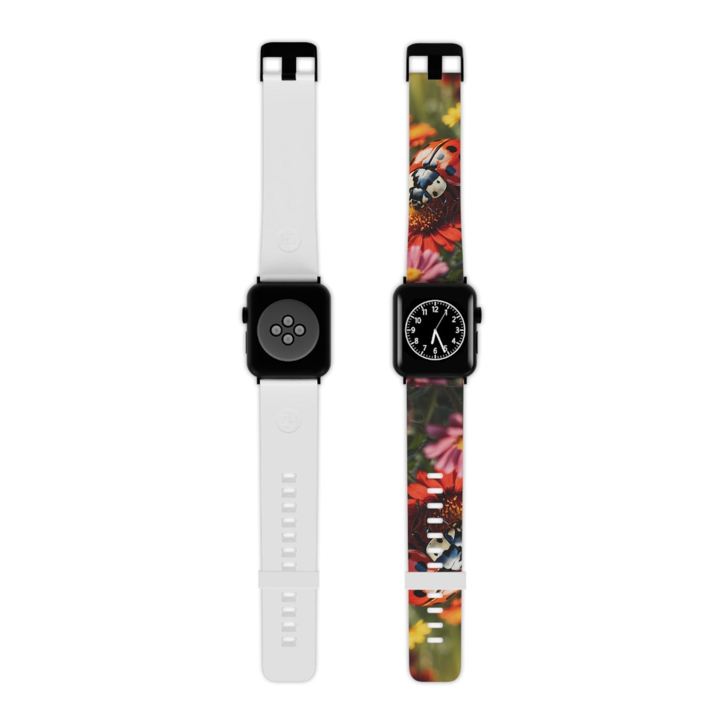 Ladybug on Orange Daisy Apple Watch Band - BOGO Cases