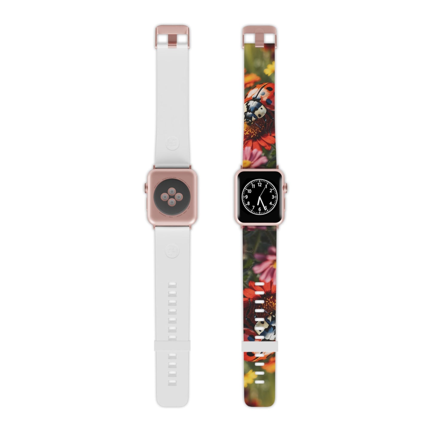 Ladybug on Orange Daisy Apple Watch Band - BOGO Cases