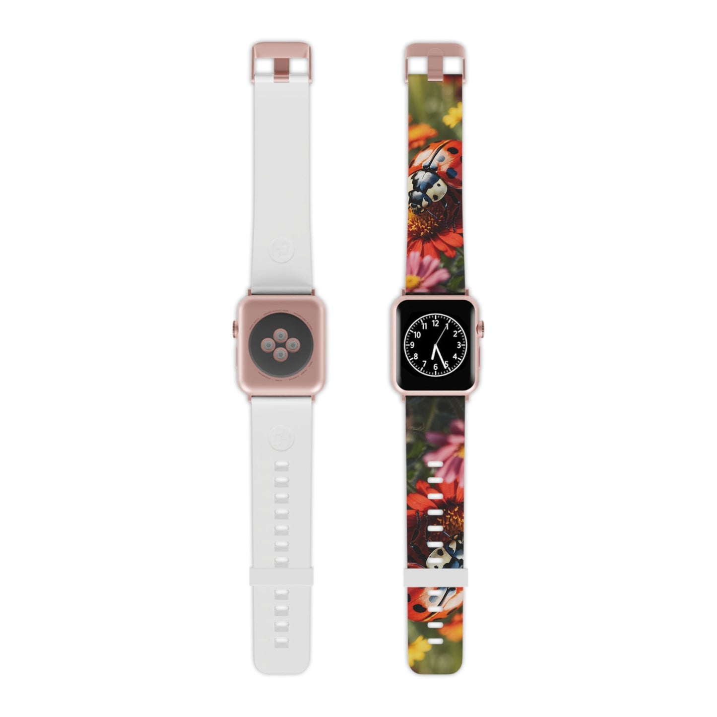 Ladybug on Orange Daisy Apple Watch Band - BOGO Cases