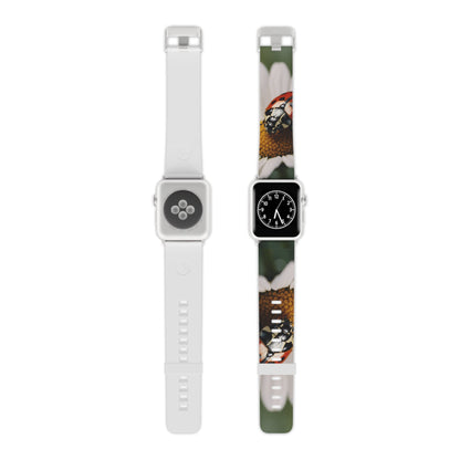 Ladybug on White Daisy Apple Watch Band - BOGO Cases