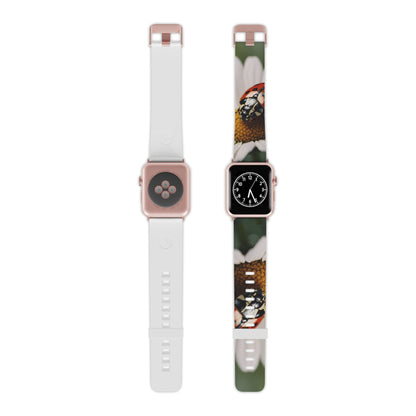 Ladybug on White Daisy Apple Watch Band - BOGO Cases