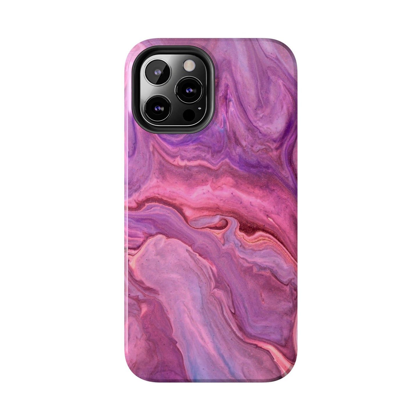 Lavender Dreamscape – iPhone Case with Pink & Purple Marble Swirl - BOGO Cases