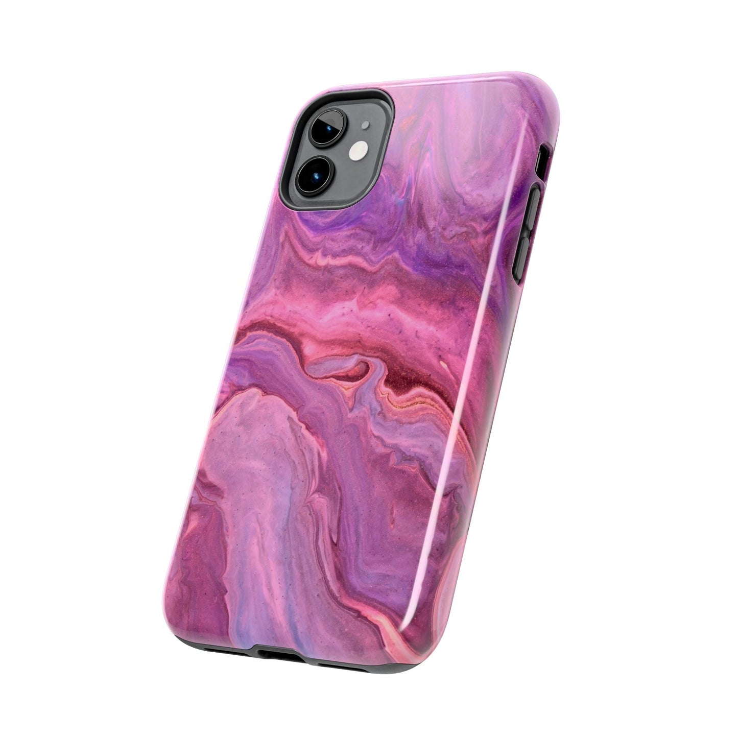 Lavender Dreamscape – iPhone Case with Pink & Purple Marble Swirl - BOGO Cases
