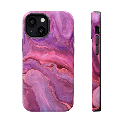 Lavender Dreamscape – MagSafe Case with Abstract Purple & Pink Marble Art - BOGO Cases