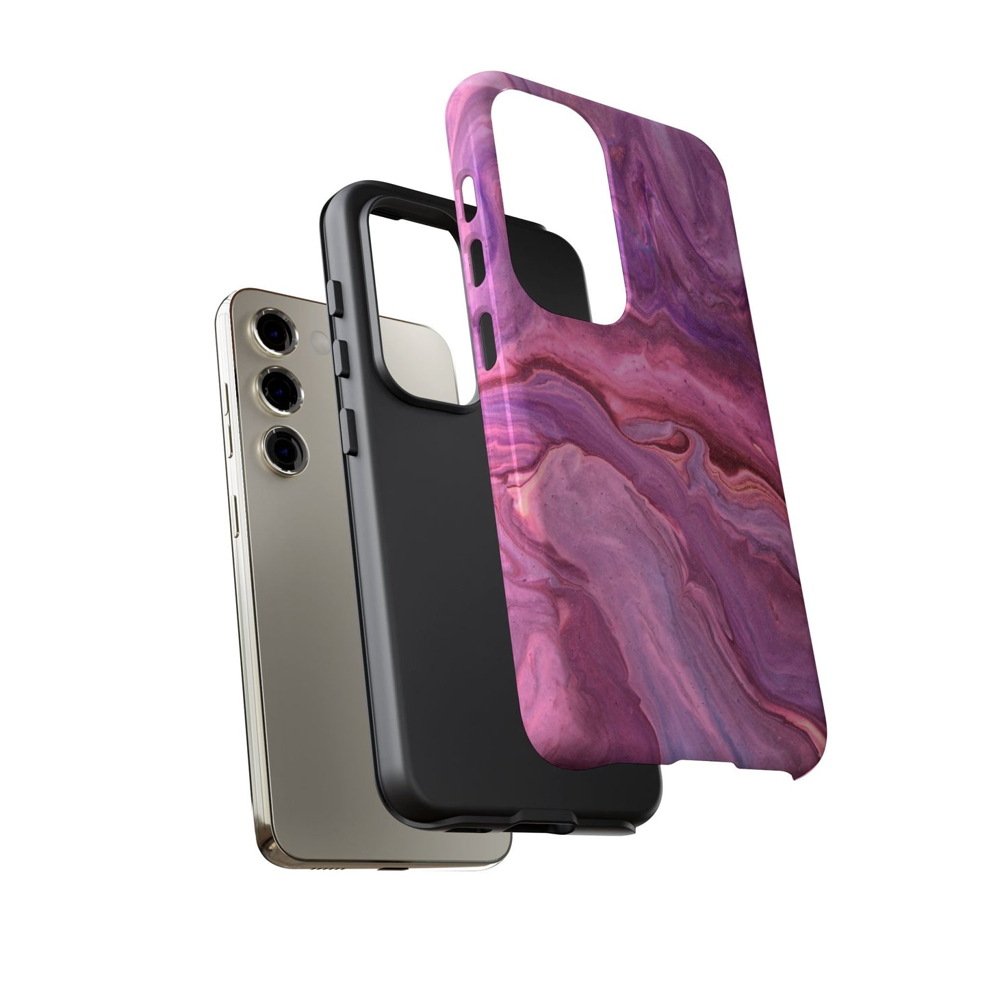 Lavender Dreamscape – Samsung Galaxy Case with Purple & Pink Marble Art - BOGO Cases