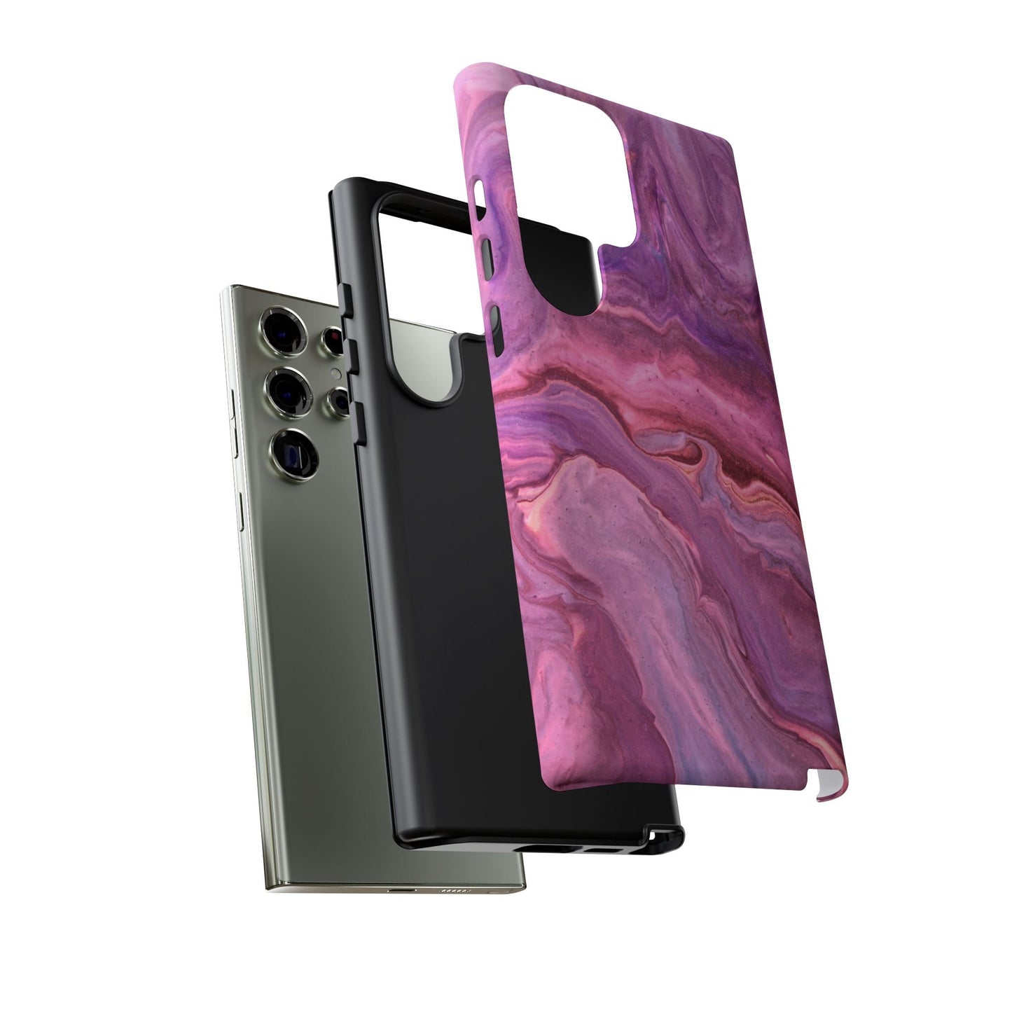 Lavender Dreamscape – Samsung Galaxy Case with Purple & Pink Marble Art - BOGO Cases