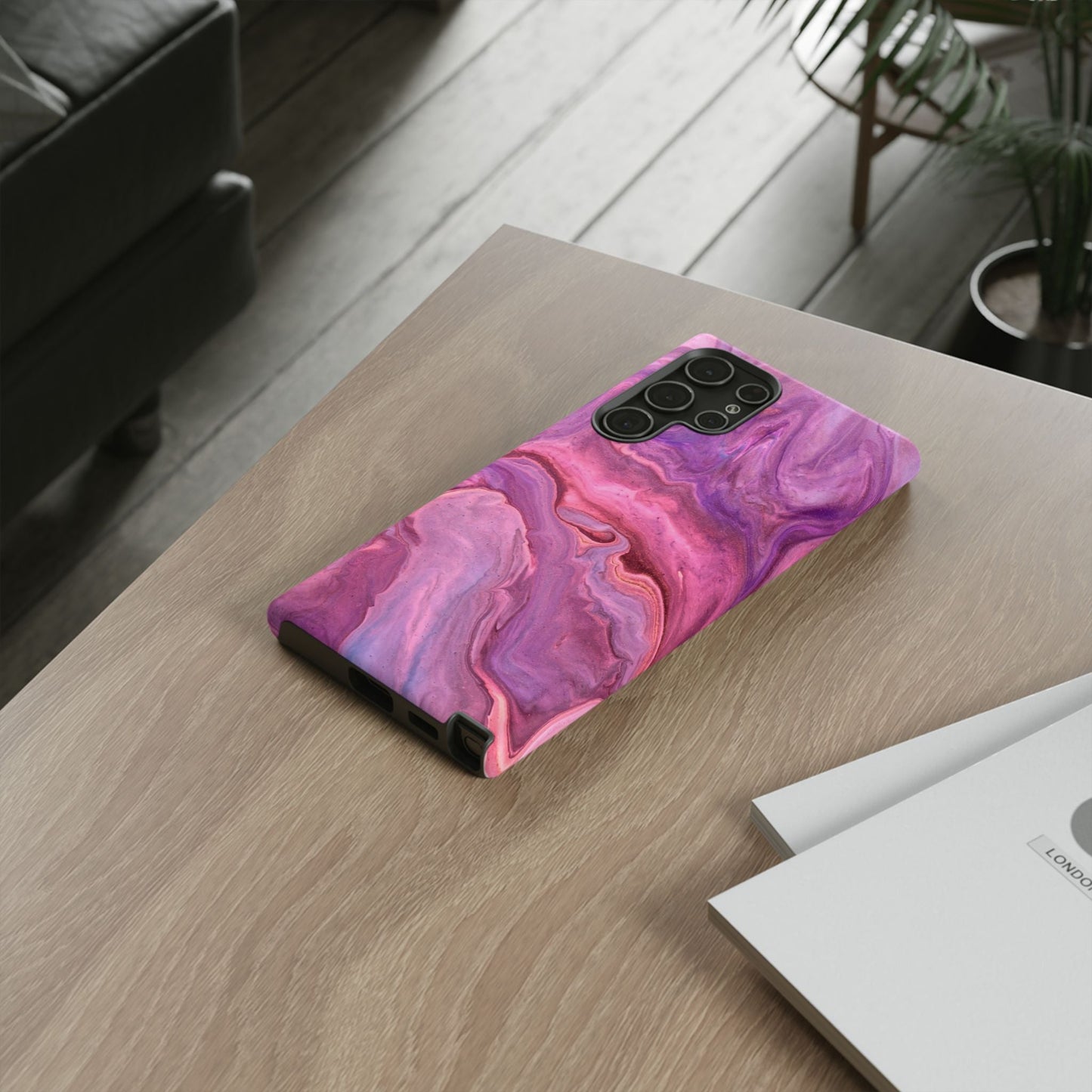 Lavender Dreamscape – Samsung Galaxy Case with Purple & Pink Marble Art - BOGO Cases
