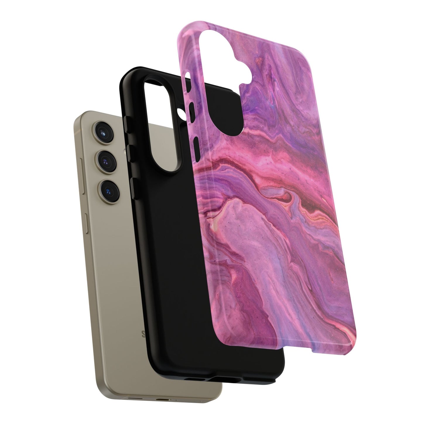 Lavender Dreamscape – Samsung Galaxy Case with Purple & Pink Marble Art - BOGO Cases