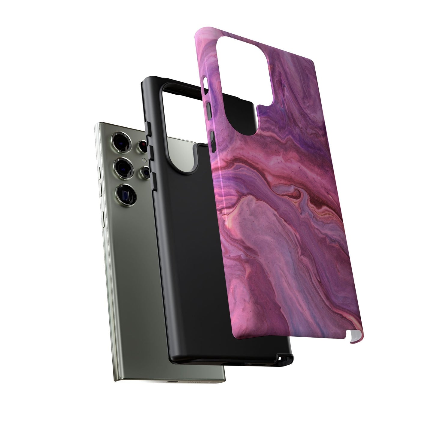 Lavender Dreamscape – Samsung Galaxy Case with Purple & Pink Marble Art - BOGO Cases