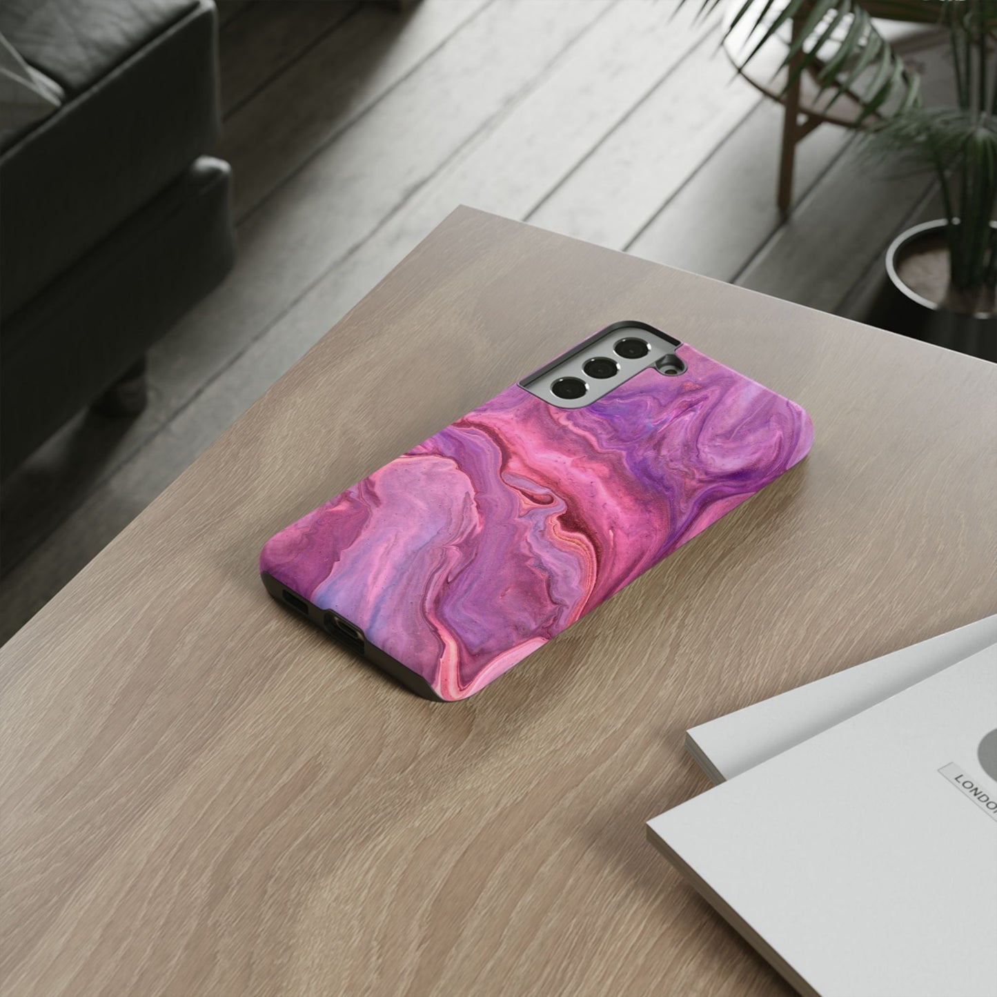 Lavender Dreamscape – Samsung Galaxy Case with Purple & Pink Marble Art - BOGO Cases