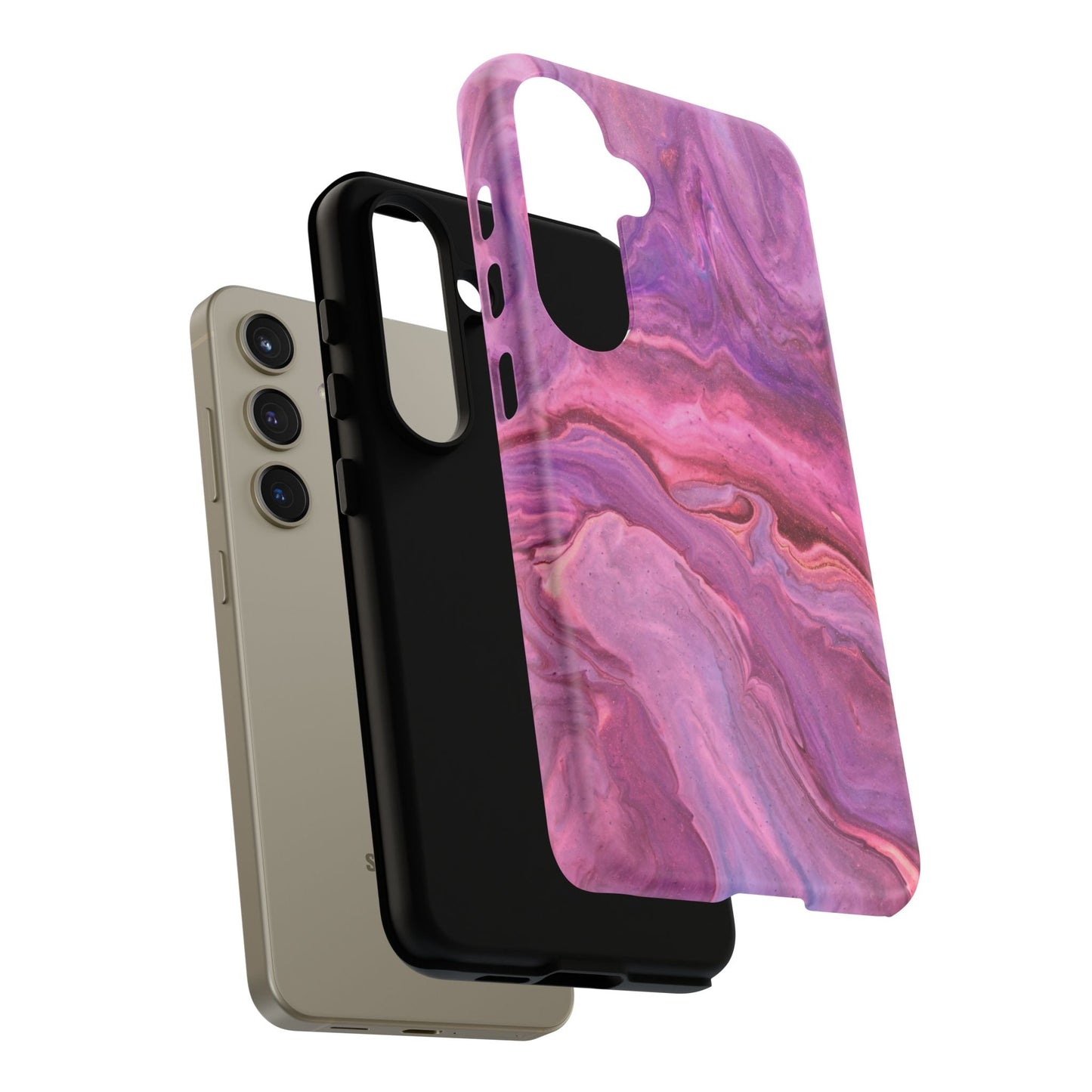 Lavender Dreamscape – Samsung Galaxy Case with Purple & Pink Marble Art - BOGO Cases
