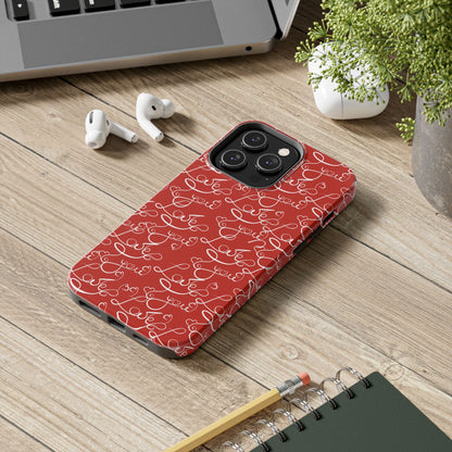 Love Script Red iPhone Case – Romantic Handwritten Design - BOGO Cases