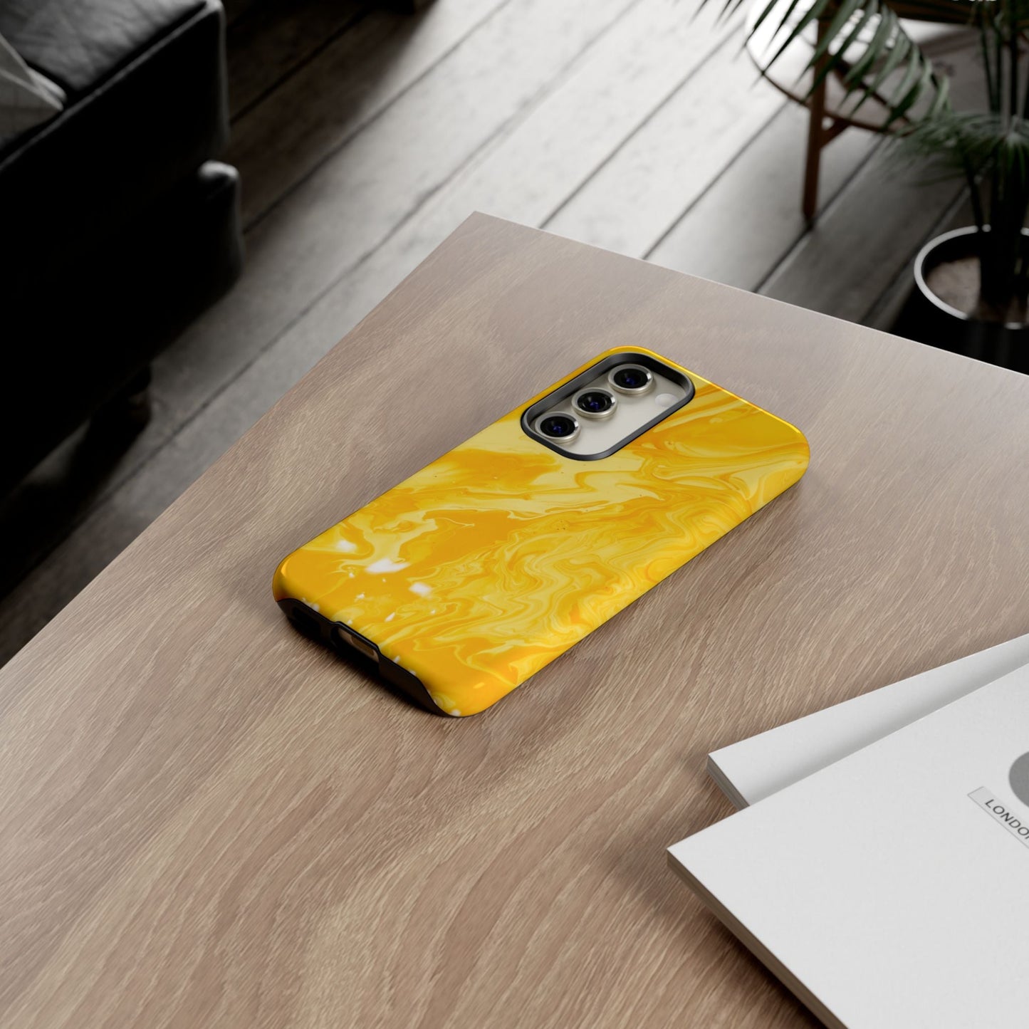 Luxe Yellow Marble Samsung Galaxy Case – Bold and Elegant Phone Design - BOGO Cases