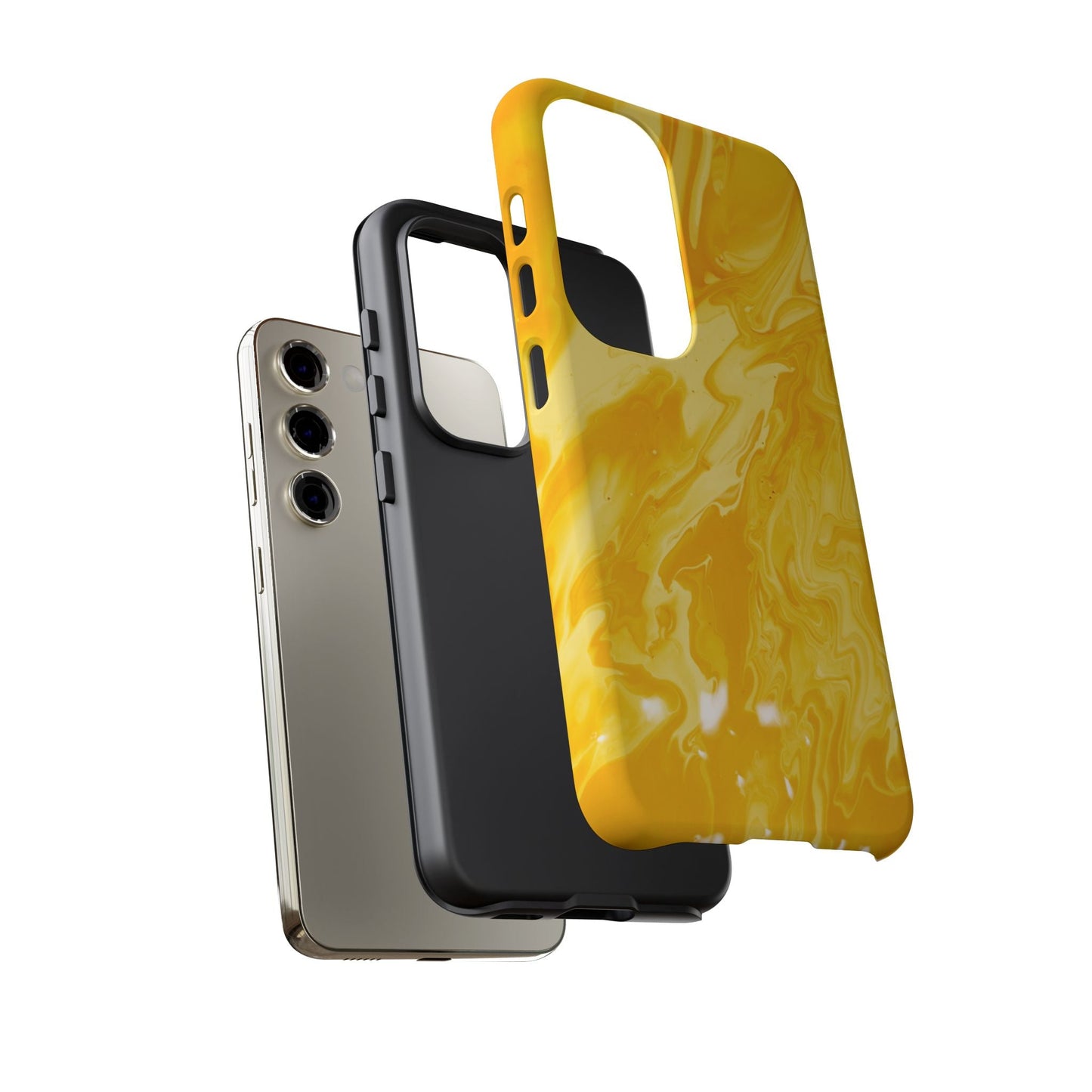 Luxe Yellow Marble Samsung Galaxy Case – Bold and Elegant Phone Design - BOGO Cases