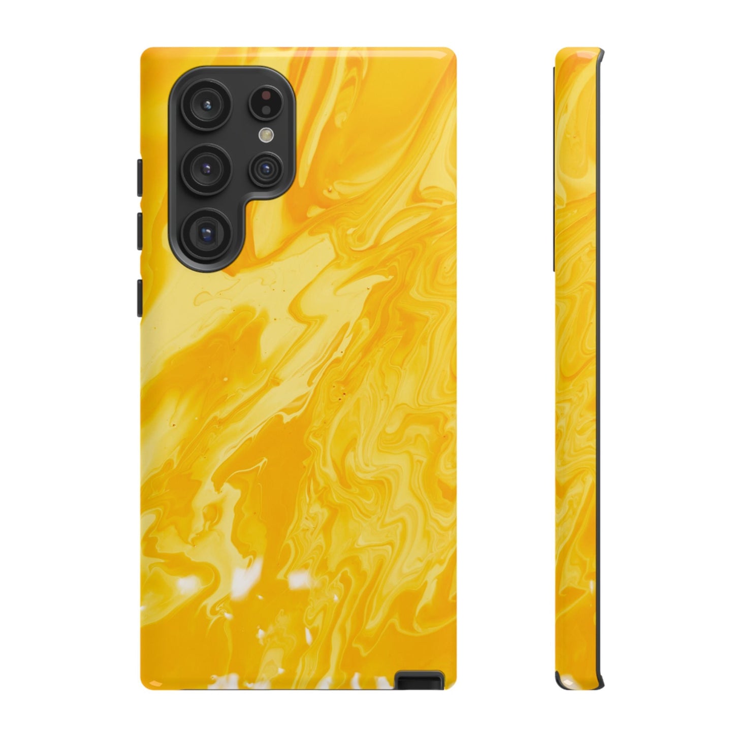 Luxe Yellow Marble Samsung Galaxy Case – Bold and Elegant Phone Design - BOGO Cases