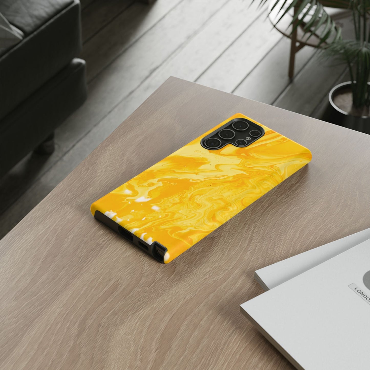 Luxe Yellow Marble Samsung Galaxy Case – Bold and Elegant Phone Design - BOGO Cases