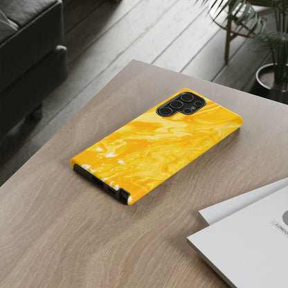 Luxe Yellow Marble Samsung Galaxy Case – Bold and Elegant Phone Design - BOGO Cases