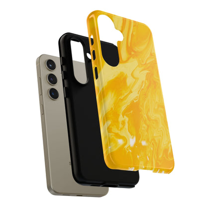 Luxe Yellow Marble Samsung Galaxy Case – Bold and Elegant Phone Design - BOGO Cases