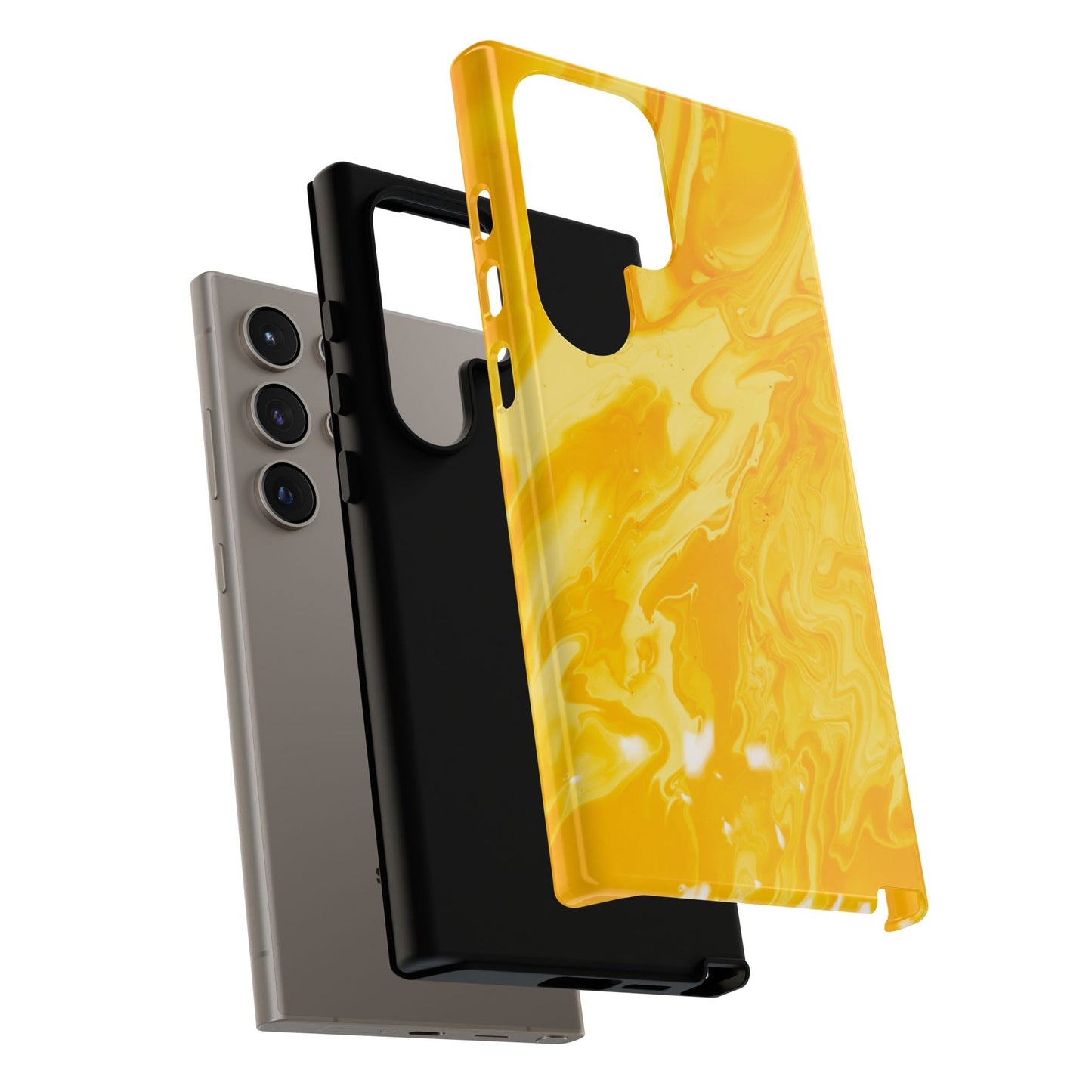 Luxe Yellow Marble Samsung Galaxy Case – Bold and Elegant Phone Design - BOGO Cases
