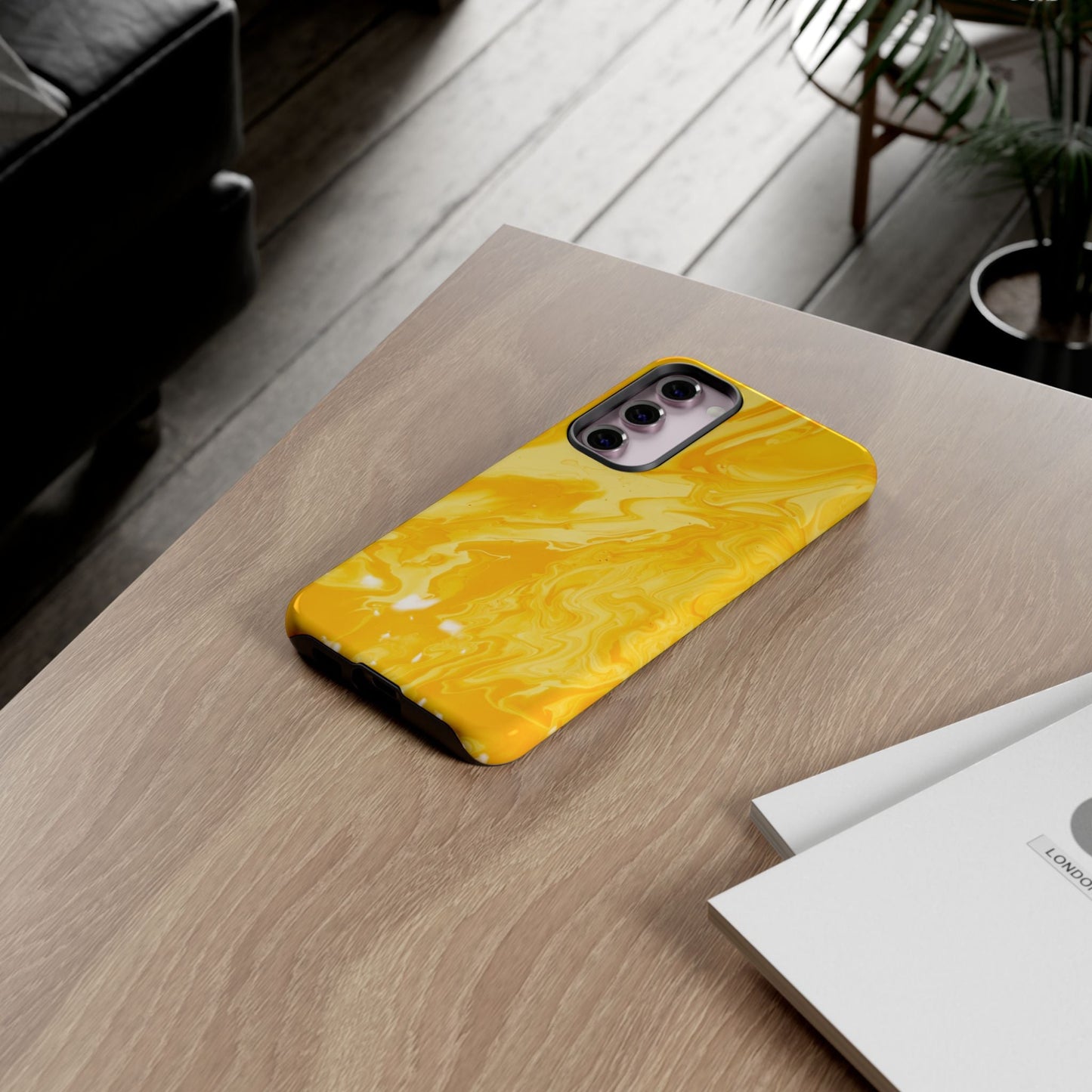 Luxe Yellow Marble Samsung Galaxy Case – Bold and Elegant Phone Design - BOGO Cases