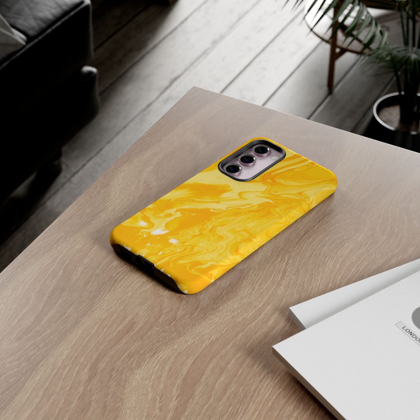 Luxe Yellow Marble Samsung Galaxy Case – Bold and Elegant Phone Design - BOGO Cases