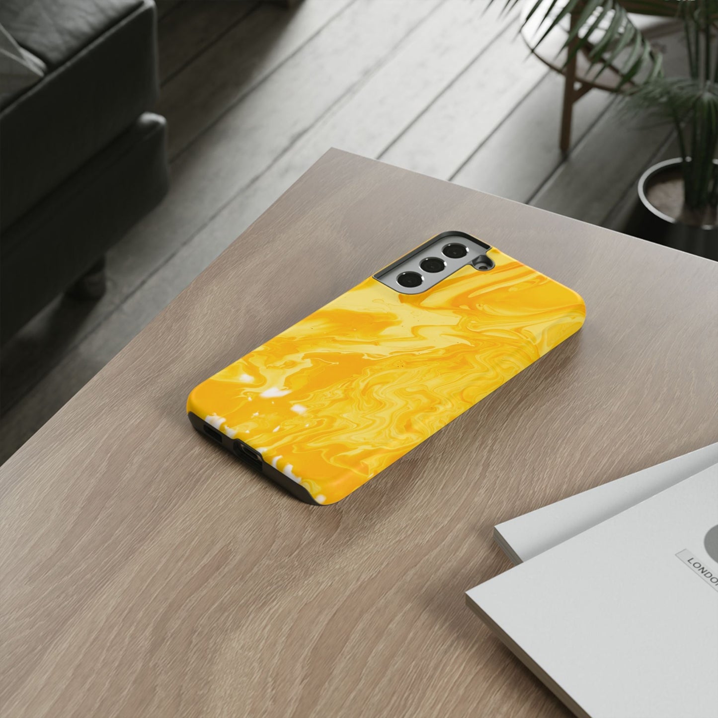 Luxe Yellow Marble Samsung Galaxy Case – Bold and Elegant Phone Design - BOGO Cases
