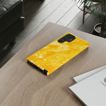 Luxe Yellow Marble Samsung Galaxy Case – Bold and Elegant Phone Design - BOGO Cases