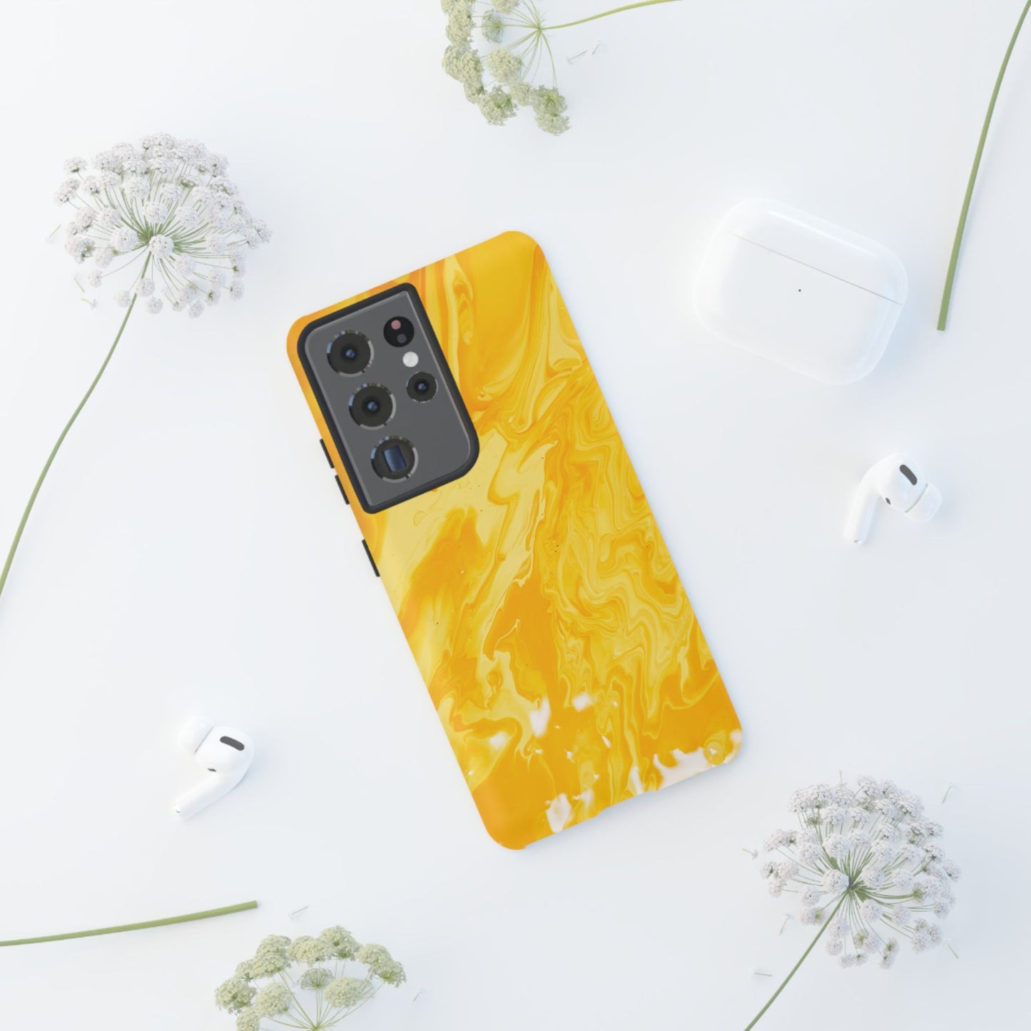 Luxe Yellow Marble Samsung Galaxy Case – Bold and Elegant Phone Design - BOGO Cases