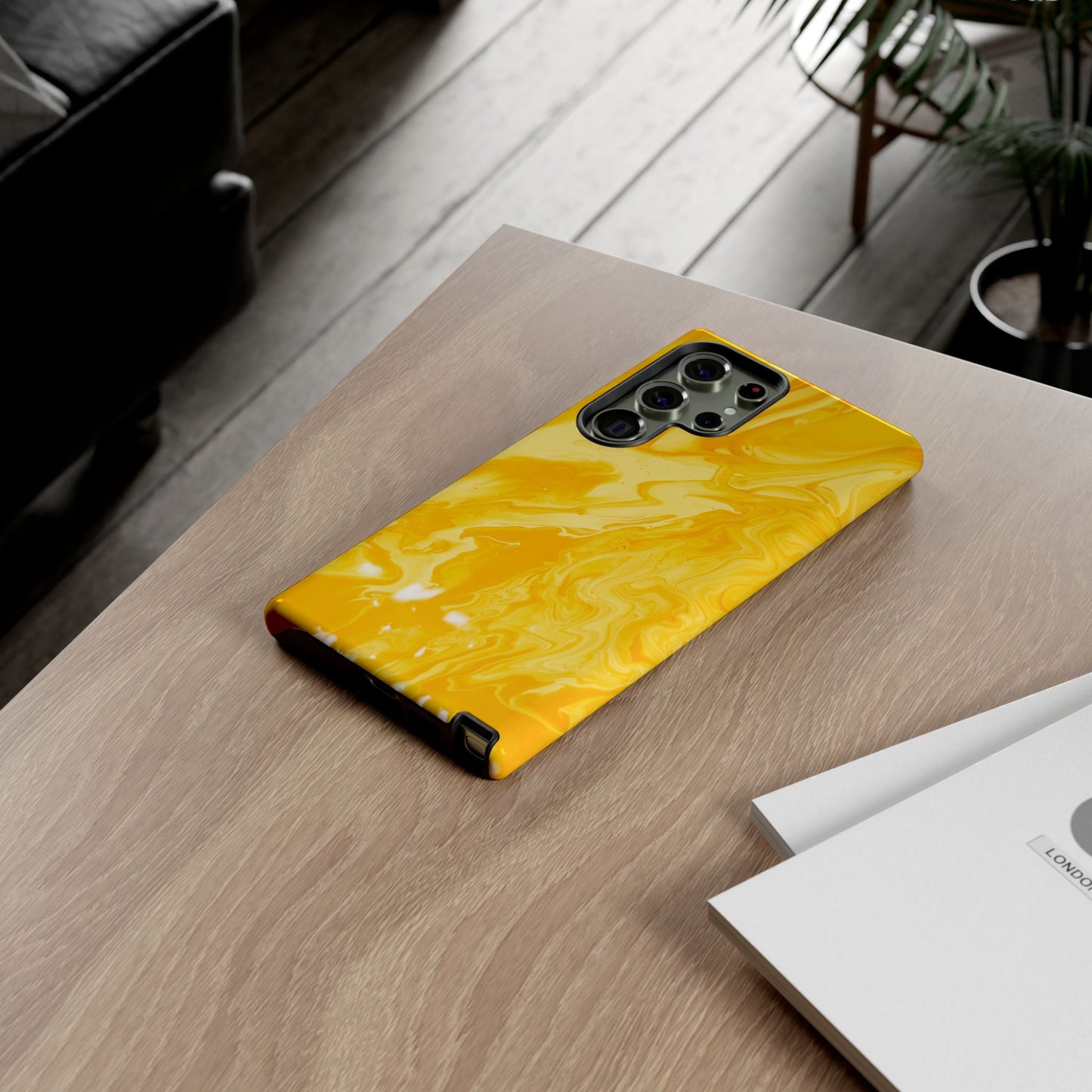 Luxe Yellow Marble Samsung Galaxy Case – Bold and Elegant Phone Design - BOGO Cases