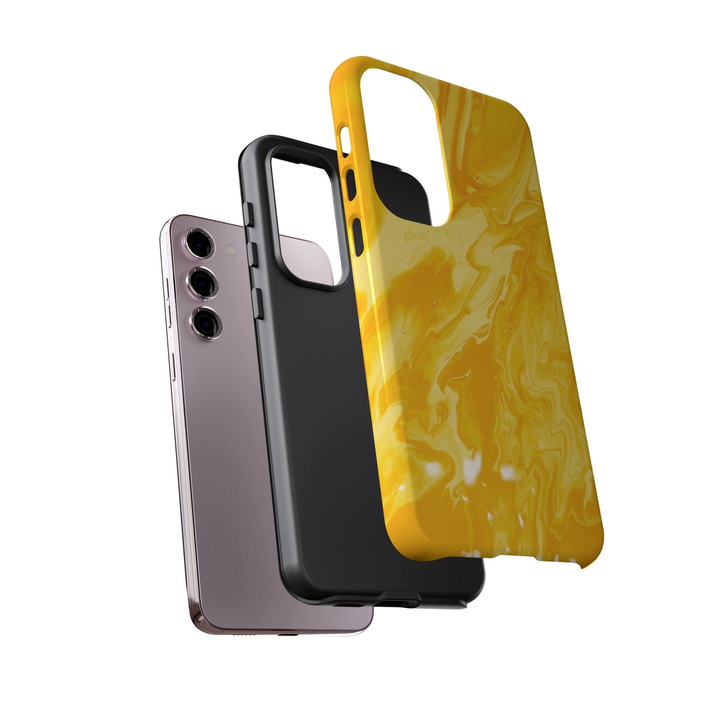 Luxe Yellow Marble Samsung Galaxy Case – Bold and Elegant Phone Design - BOGO Cases