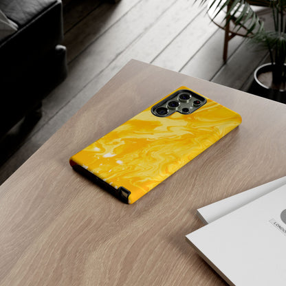 Luxe Yellow Marble Samsung Galaxy Case – Bold and Elegant Phone Design - BOGO Cases