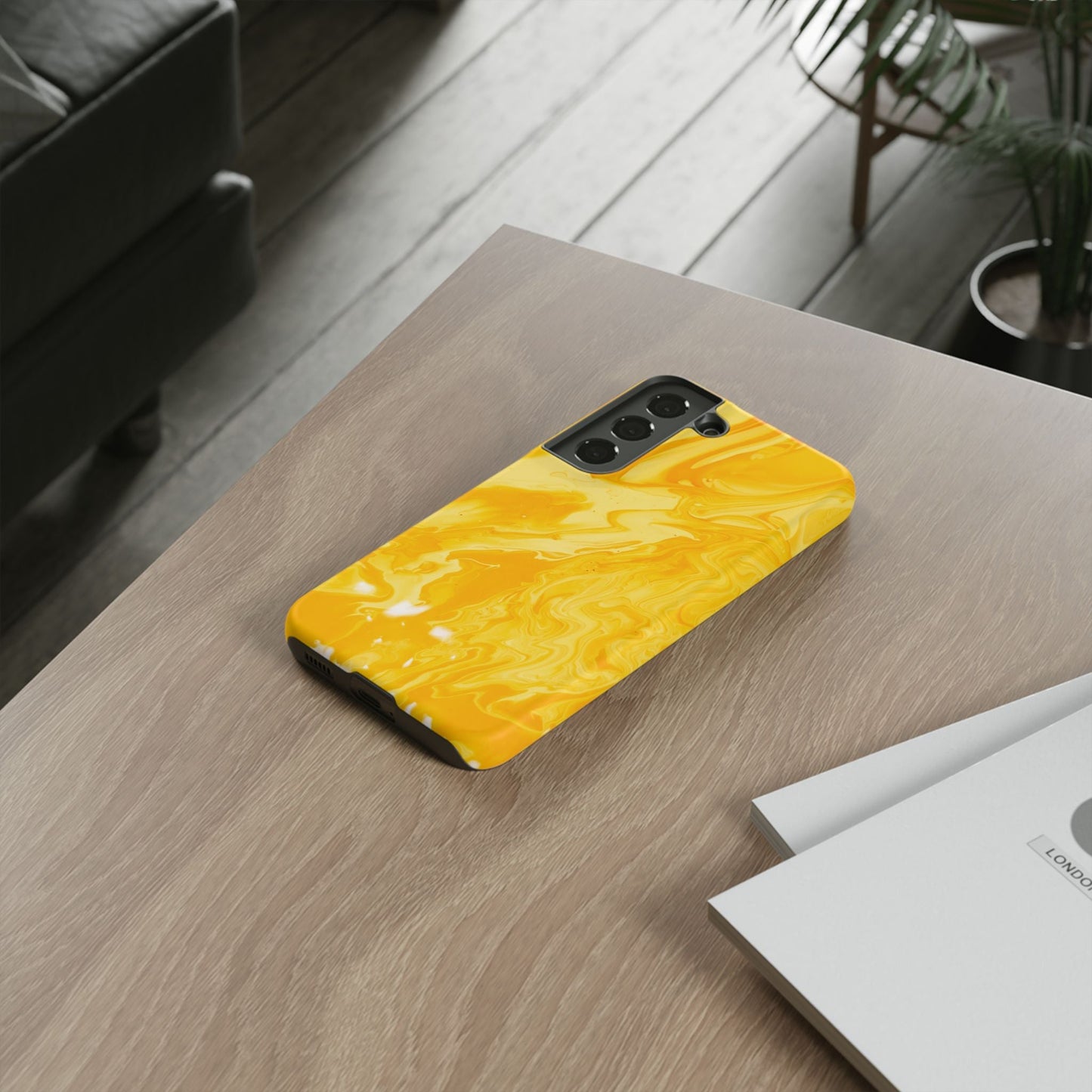 Luxe Yellow Marble Samsung Galaxy Case – Bold and Elegant Phone Design - BOGO Cases