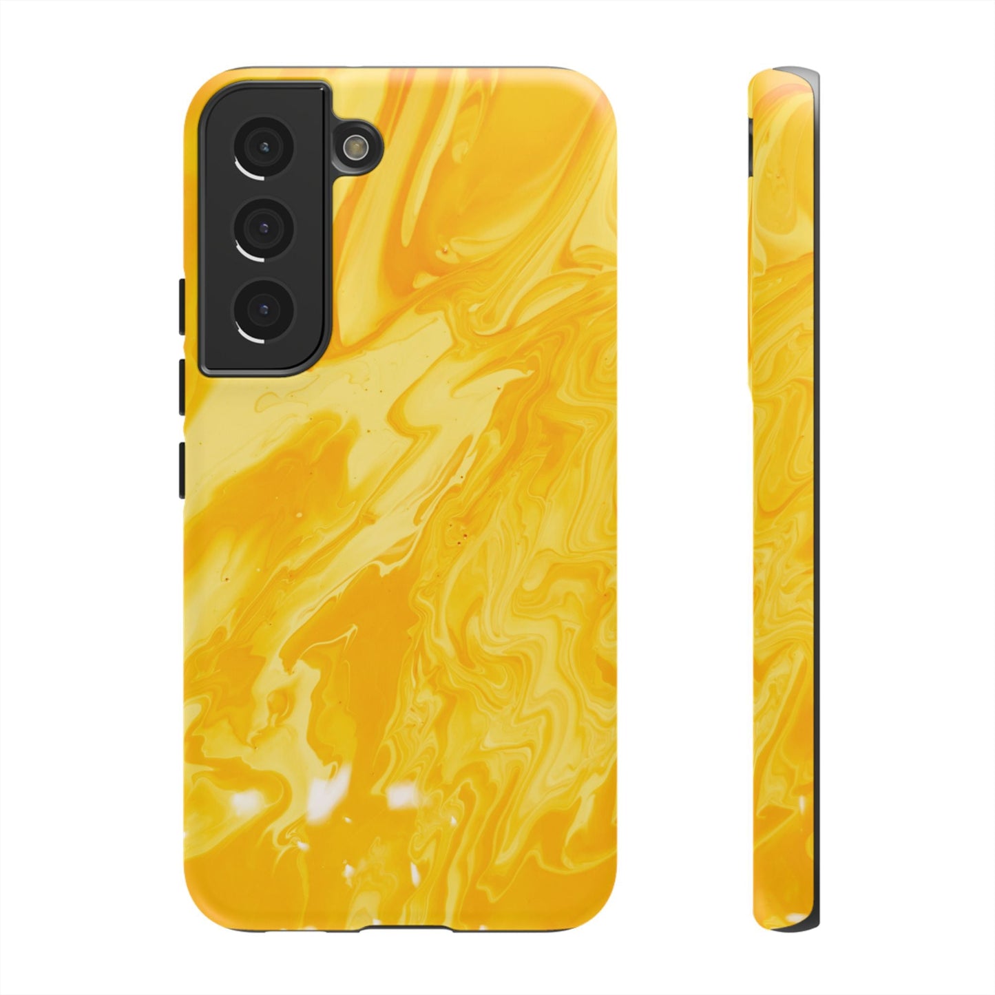 Luxe Yellow Marble Samsung Galaxy Case – Bold and Elegant Phone Design - BOGO Cases