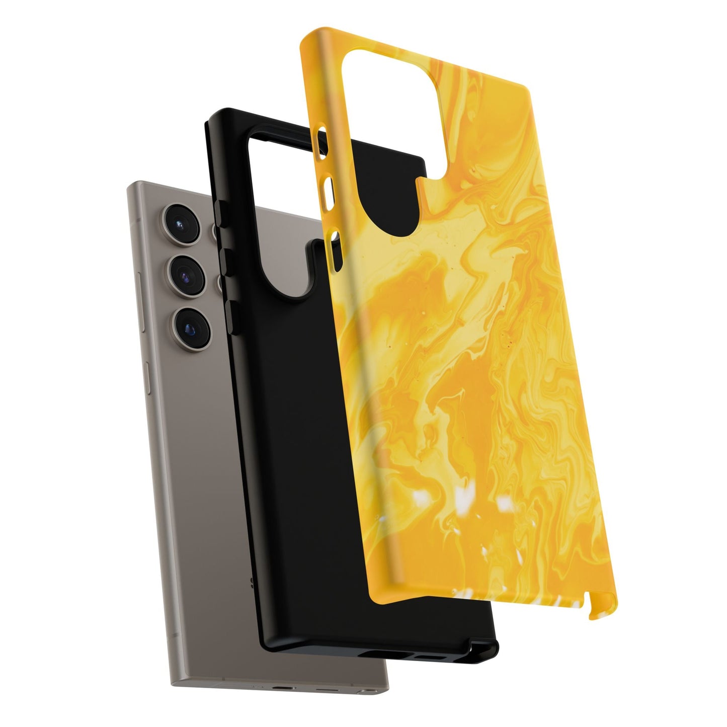 Luxe Yellow Marble Samsung Galaxy Case – Bold and Elegant Phone Design - BOGO Cases