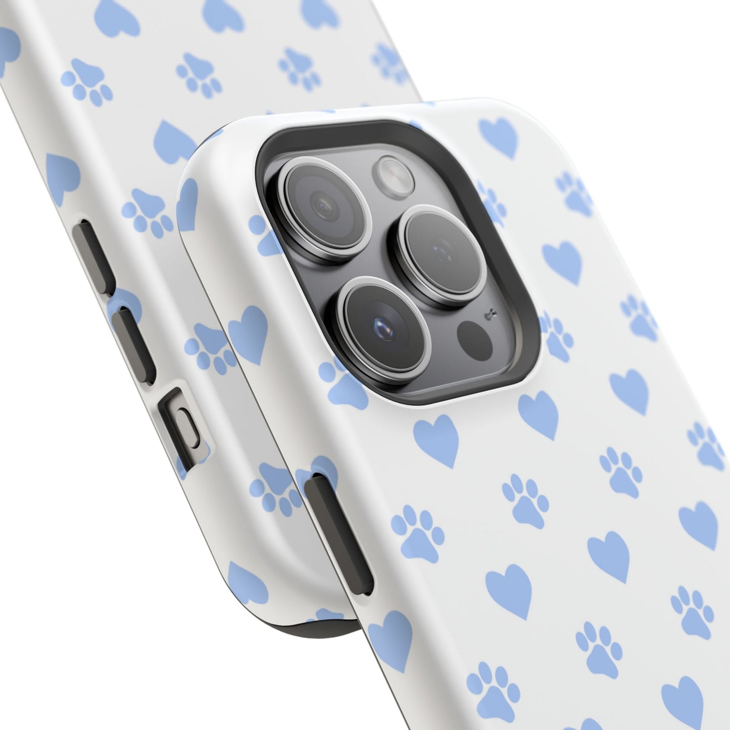 MagSafe Case - Blue Paw Print & Heart Design - BOGO Cases