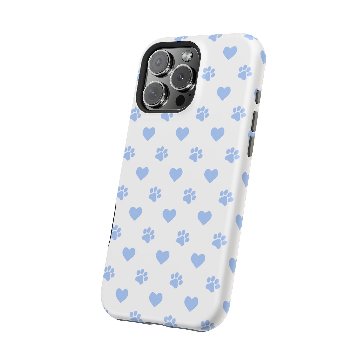 MagSafe Case - Blue Paw Print & Heart Design - BOGO Cases