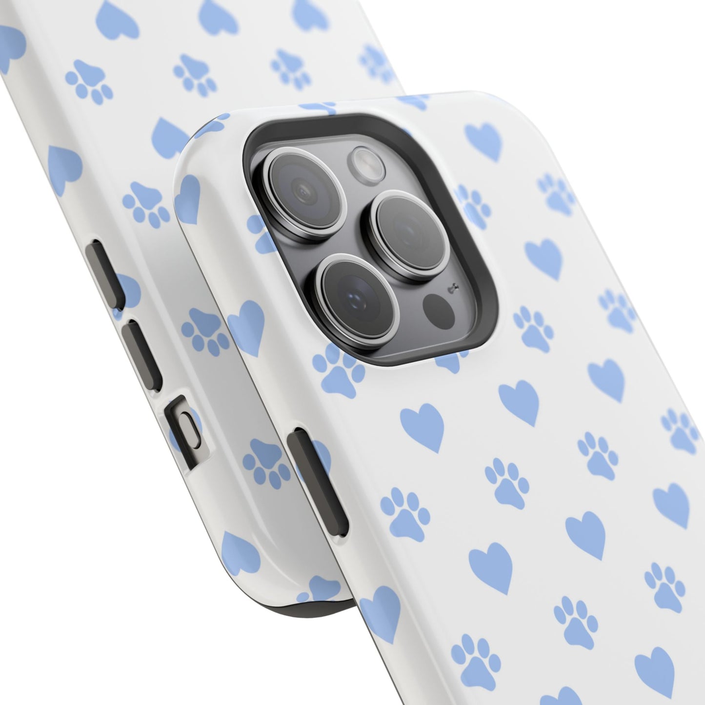 MagSafe Case - Blue Paw Print & Heart Design - BOGO Cases