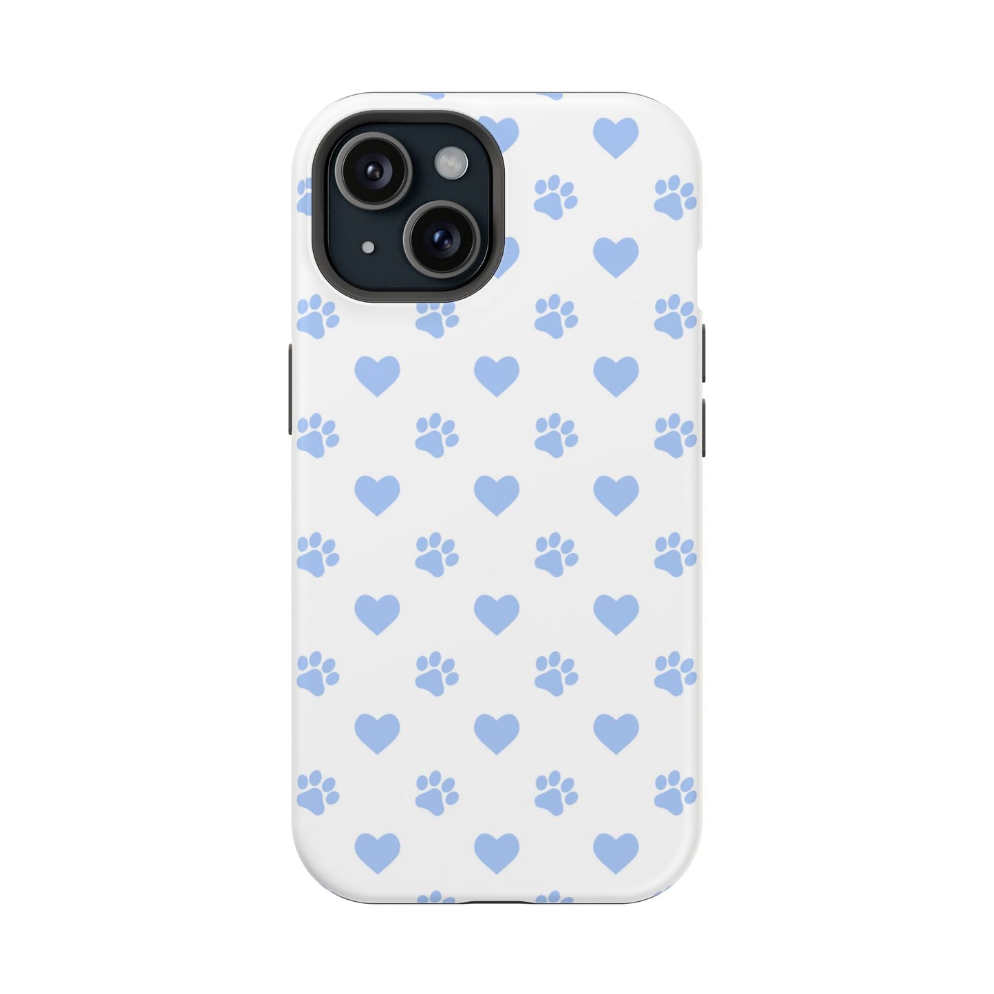 MagSafe Case - Blue Paw Print & Heart Design - BOGO Cases