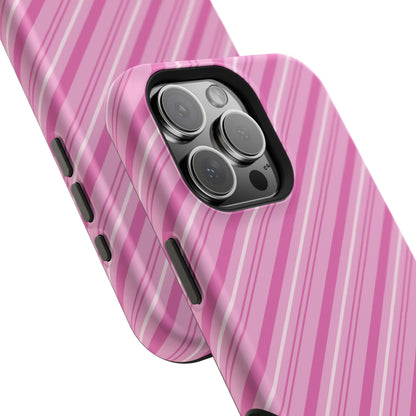 MagSafe Case - Pretty in Pink Stripes Design - BOGO Cases