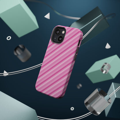 MagSafe Case - Pretty in Pink Stripes Design - BOGO Cases