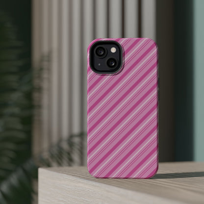 MagSafe Case - Pretty in Pink Stripes Design - BOGO Cases