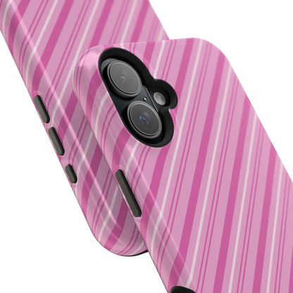 MagSafe Case - Pretty in Pink Stripes Design - BOGO Cases