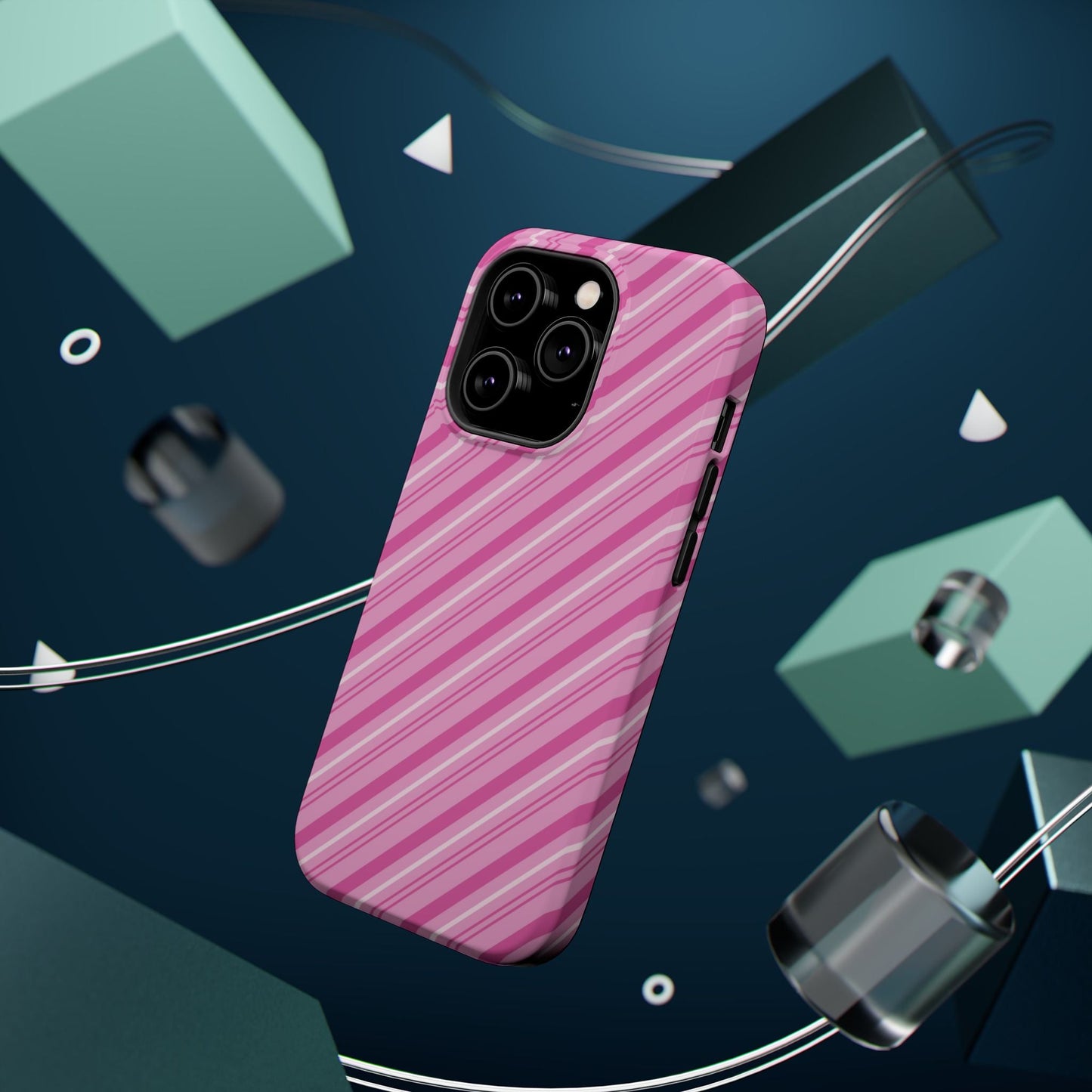 MagSafe Case - Pretty in Pink Stripes Design - BOGO Cases