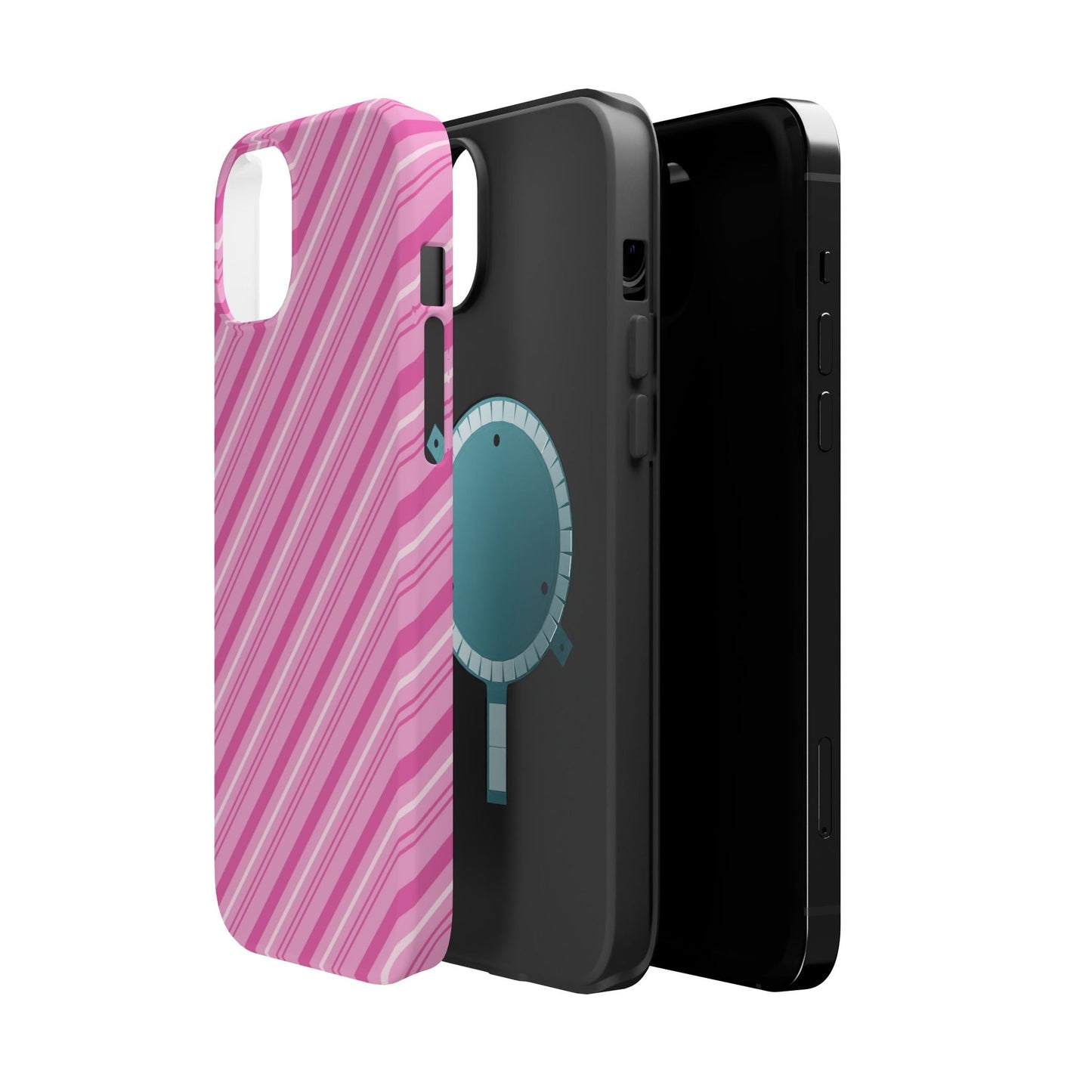 MagSafe Case - Pretty in Pink Stripes Design - BOGO Cases