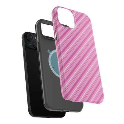 MagSafe Case - Pretty in Pink Stripes Design - BOGO Cases