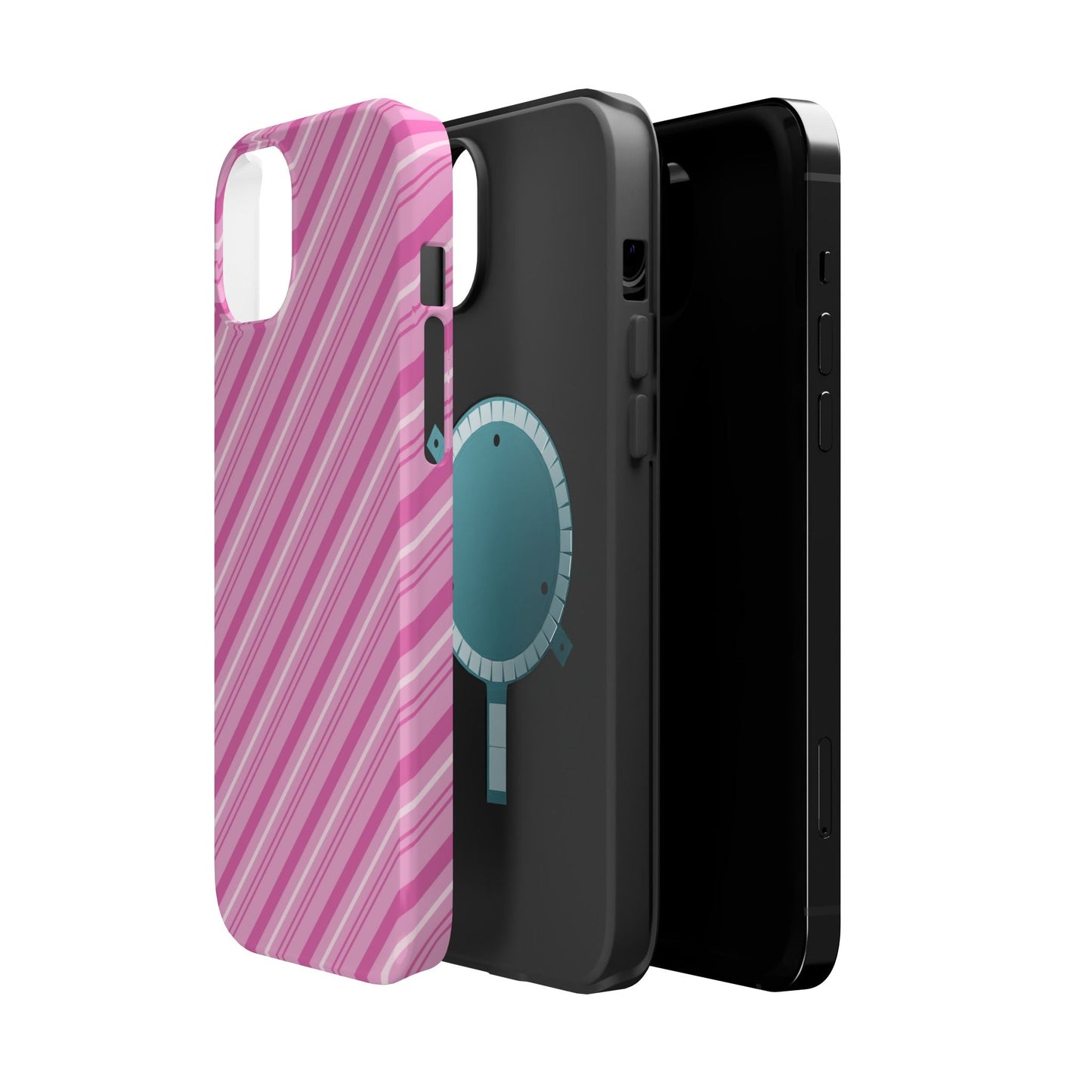 MagSafe Case - Pretty in Pink Stripes Design - BOGO Cases