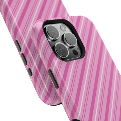 MagSafe Case - Pretty in Pink Stripes Design - BOGO Cases