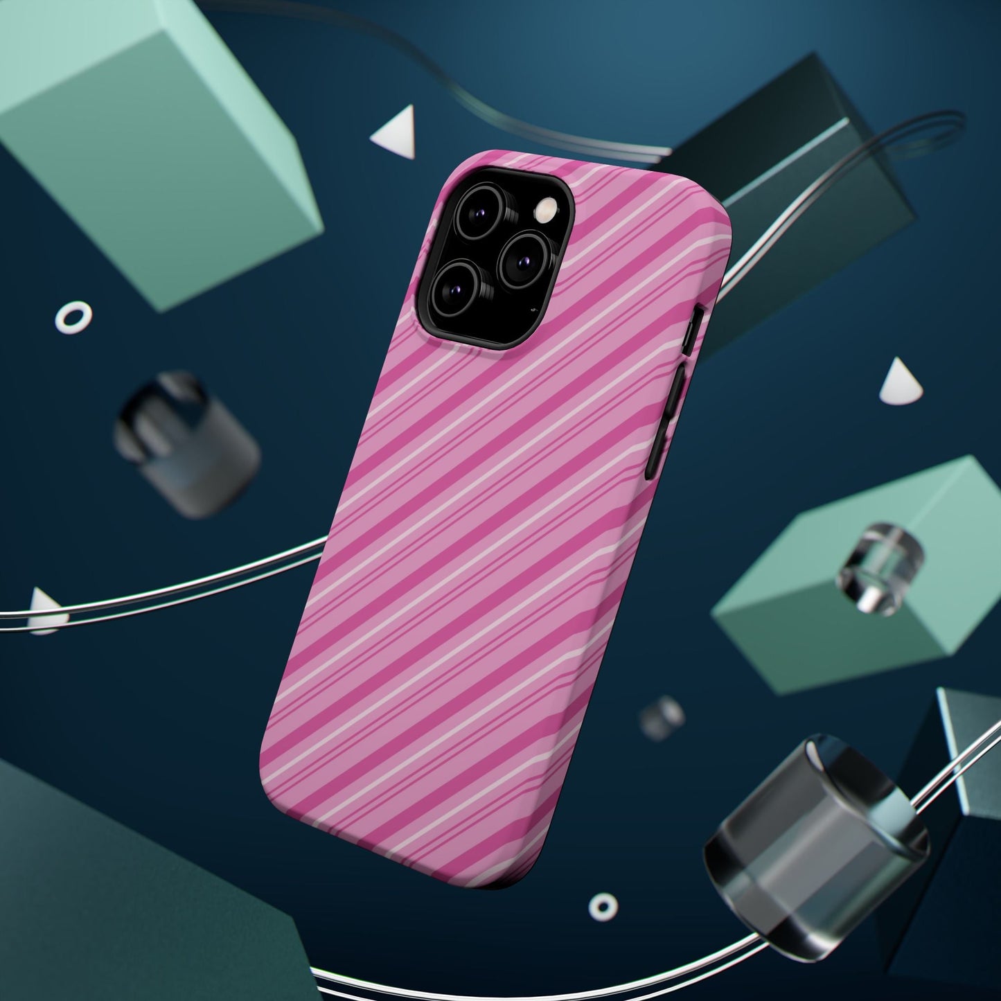MagSafe Case - Pretty in Pink Stripes Design - BOGO Cases