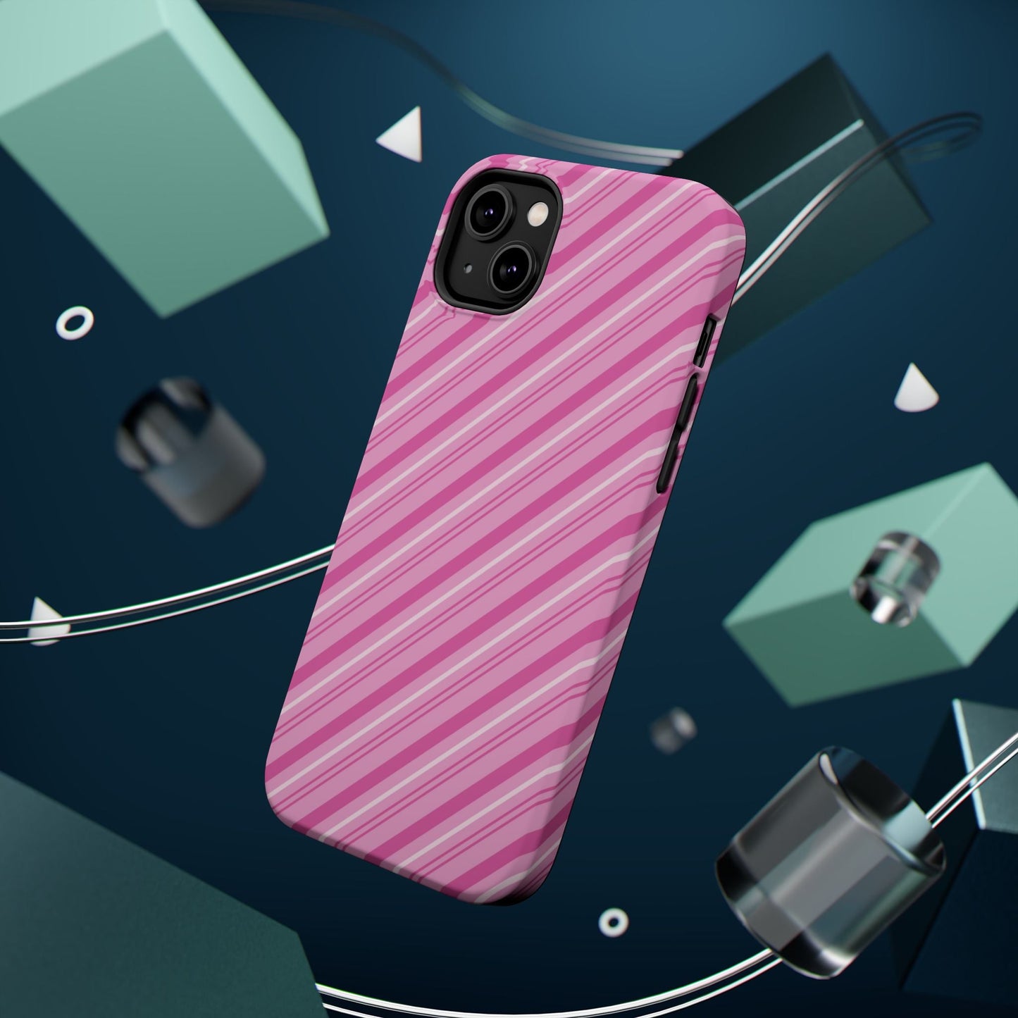 MagSafe Case - Pretty in Pink Stripes Design - BOGO Cases