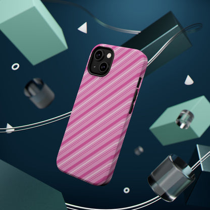 MagSafe Case - Pretty in Pink Stripes Design - BOGO Cases